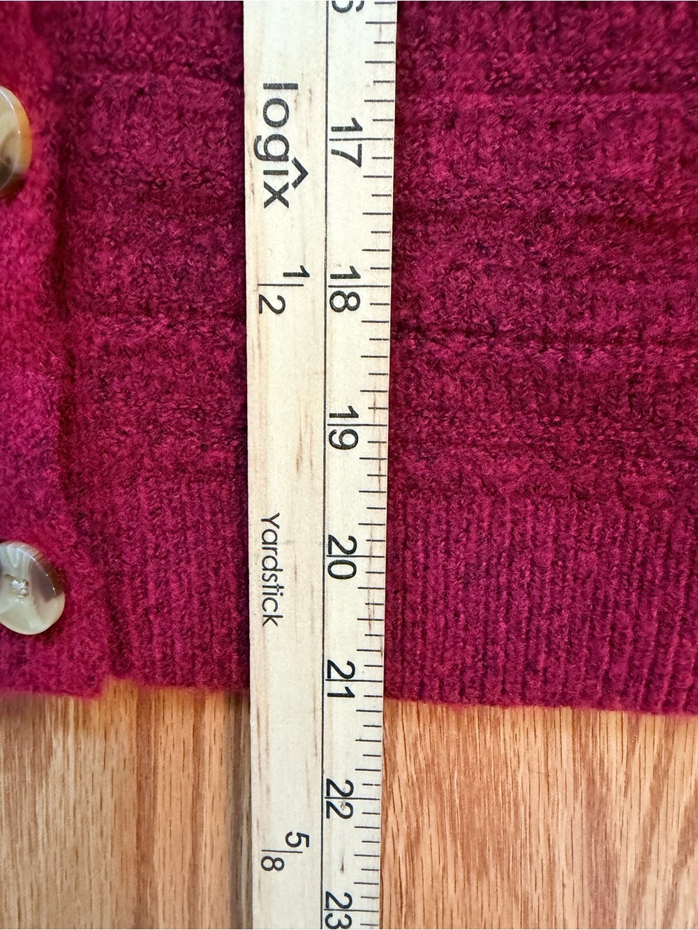 Universal Thread Red Button-Front Women's Cardigan - Picture 6 of 7